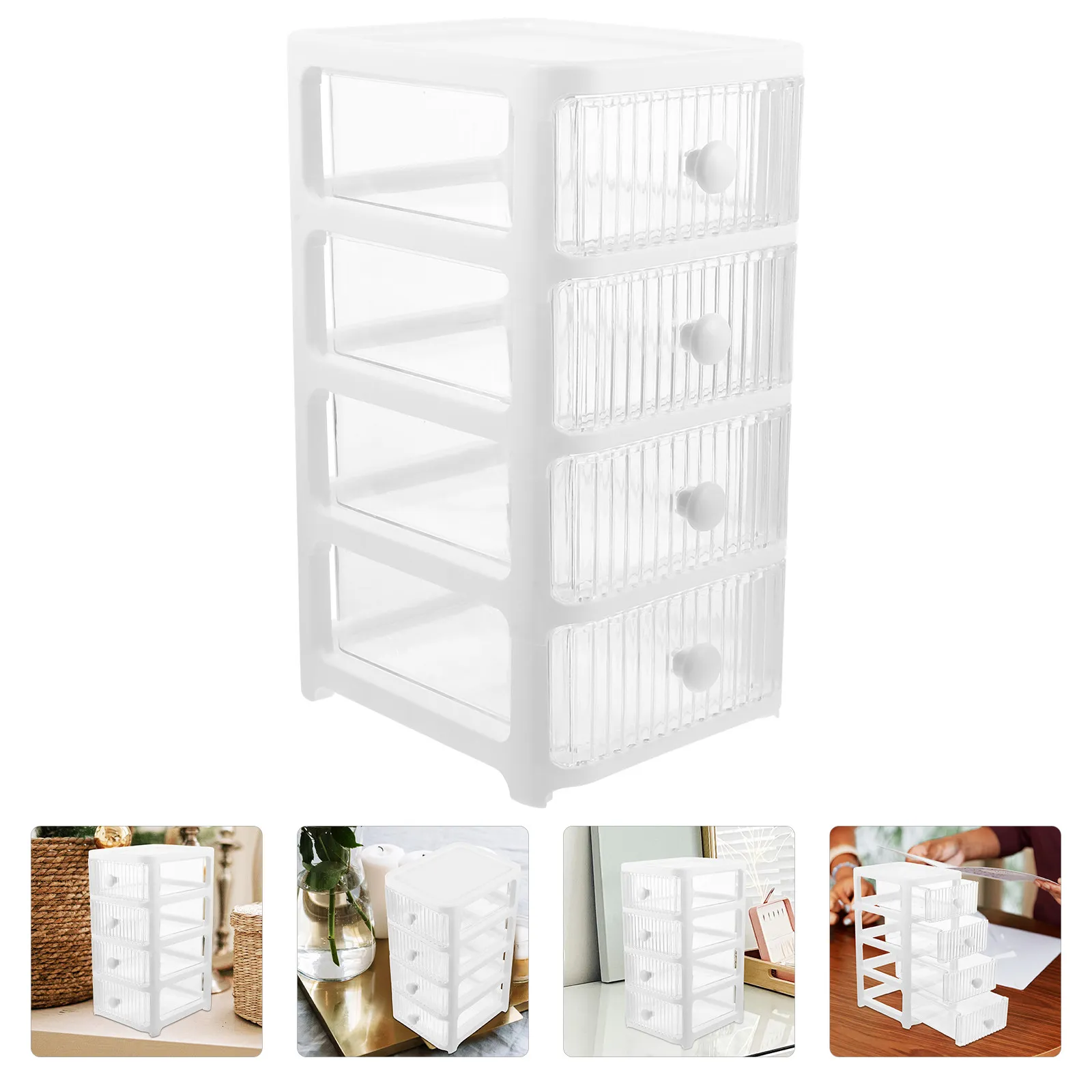 

Multi-Drawer Desktop Organizer for Cosmetics Makeup Tools and Sundries PP Storage Box Modern Simple Design Space Saving Tidy