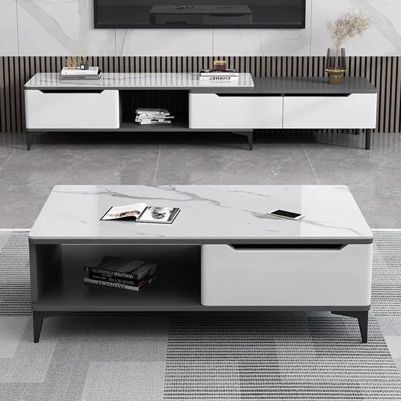 

Rectangle Decoration Side Table Industrial Vintage Organizer Photo Album Clear Coffee Table Simple Mesa Auxiliar Home Decoration