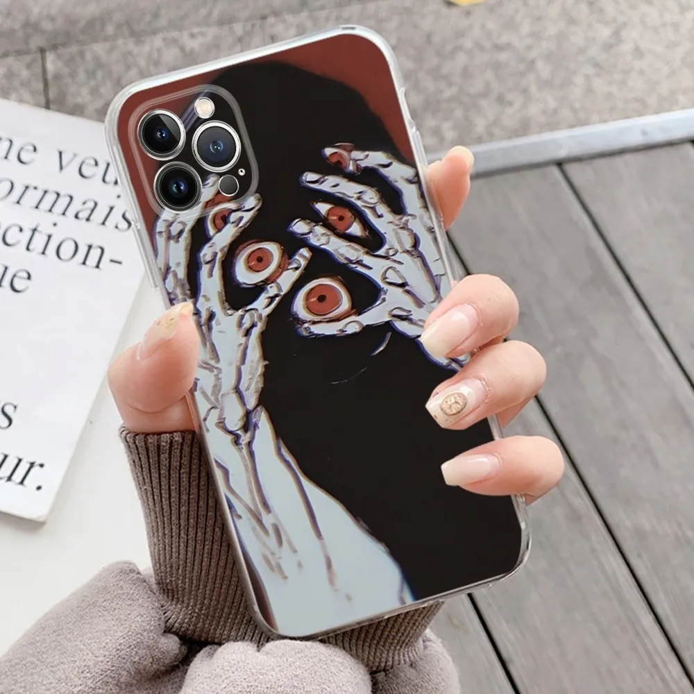 Scary Face Eyes Phone Case For iPhone 15 14 11 12 13 Mini Pro XS Max Cover 6 7 8 Plus X XR SE 2020 Funda Shell