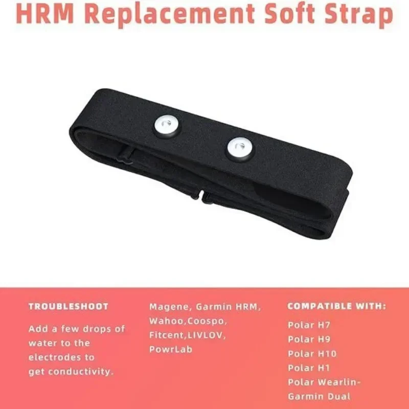 1PC Heart Rate Monitor Replacement Strap Compatible with Polar H7 H9 H10 Coospo Wahoo Tick Garmin Magene Fitness Sensor Band Bel
