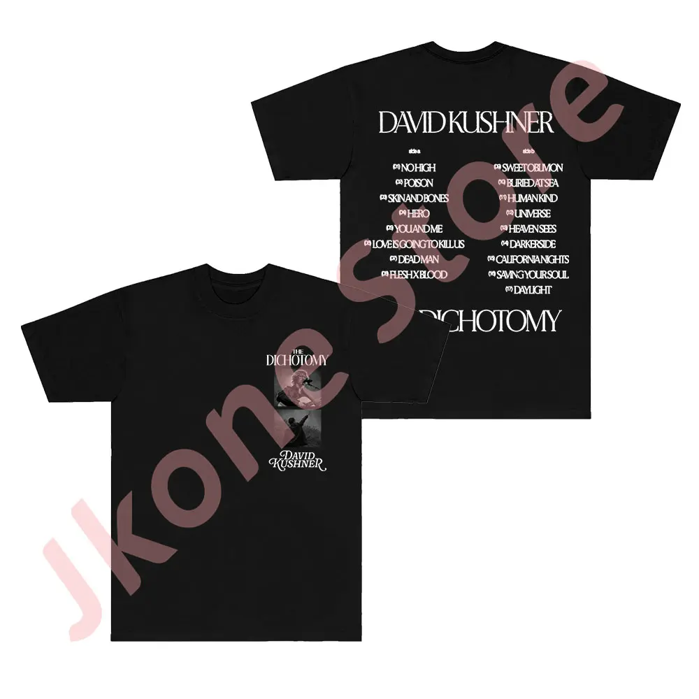 David Kushner Tracklist Tee The Dichotomy Tour Merch T-Shirts Summer Women Men Fashion Casual Short Sleeve Top