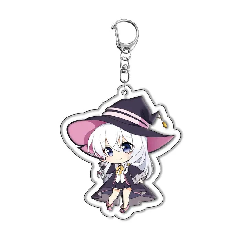 Anime Wandering Witch:The Journey of Elaina Acrylic Keychain Pendant Elaina Cartoon Creative Accessories Friends Gifts