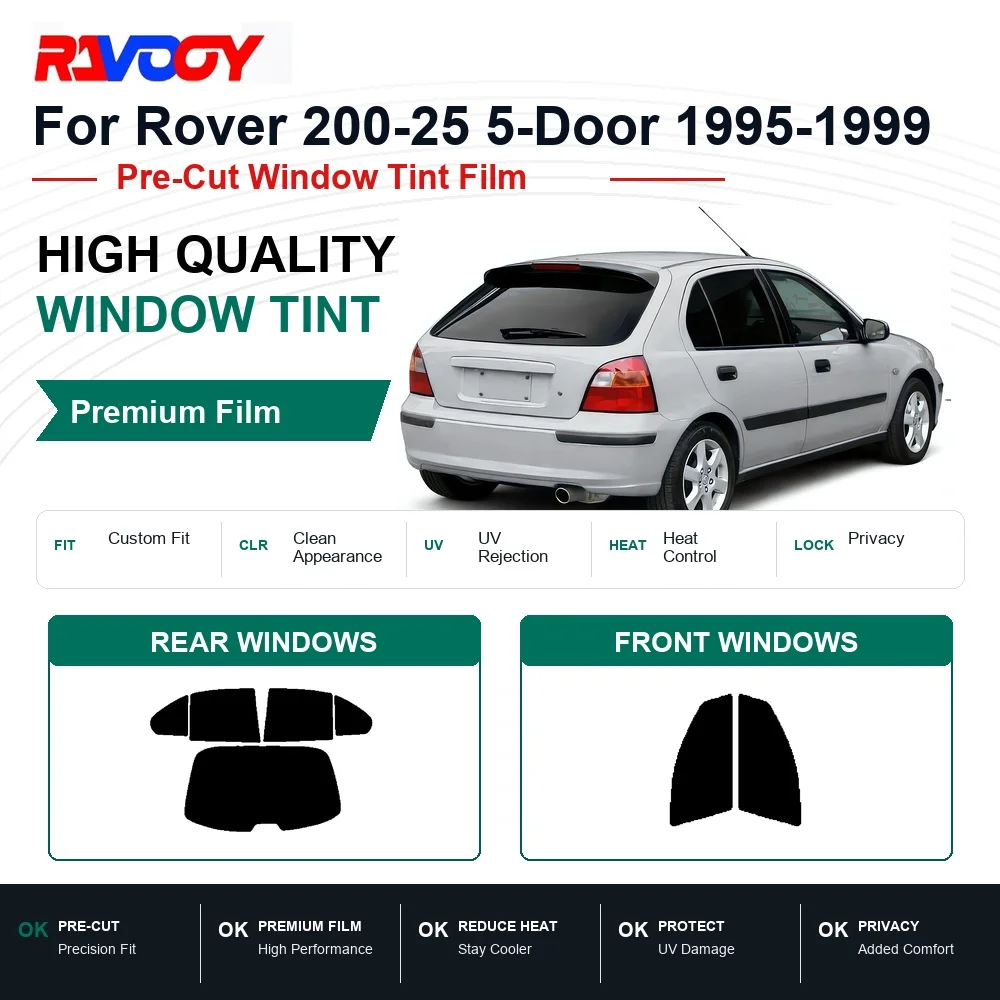 premium-pre-cut-window-tint-for-rover-200-25-5-door-1995-1999-front-rear-windows-uv-heat-rejection-privacy-film