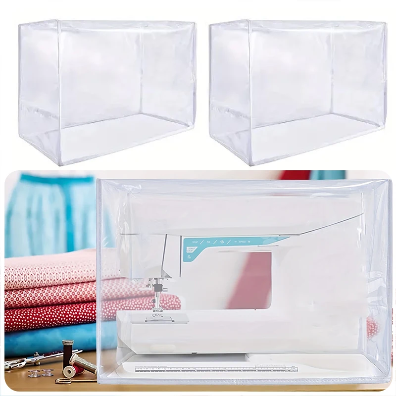 Transparent Sewing Machine Cover - Easy View Design Ideal for Workshop Tabletop Protection Sewing Supply Organization TMZ