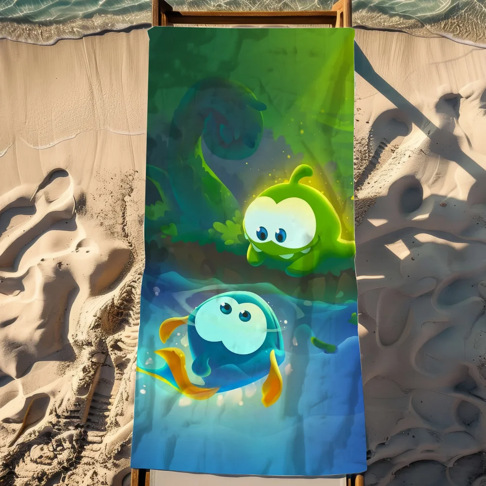 O-Om لطيف n-Nom-m منشفة الشاطئ سريعة الجافة لينة مناشف حمام السباحة هدية للسفر الصالة الرياضية دش التخييم الرياضة #3