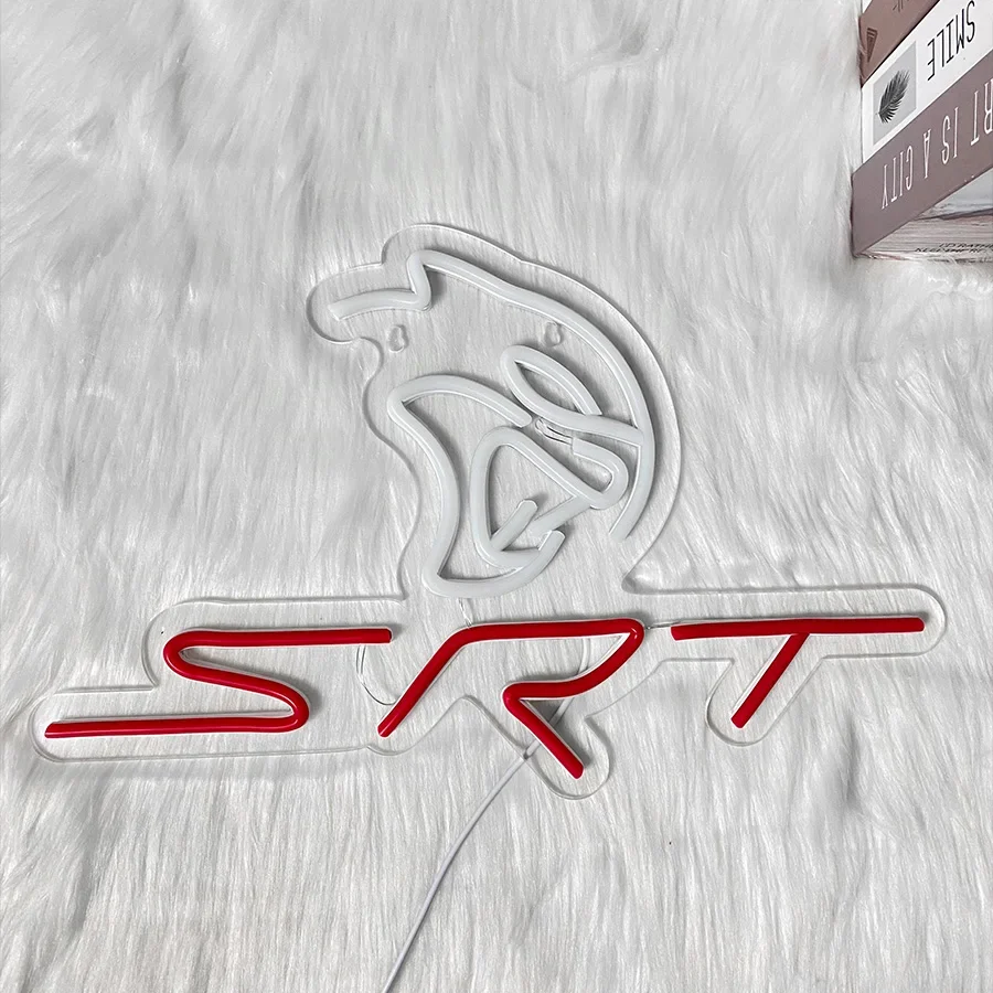 Car Srt Garage Service Man Led Usb Neon Sign Used Modification Auto Repair Shop Club Cave Novelty Lighting（new） Lights