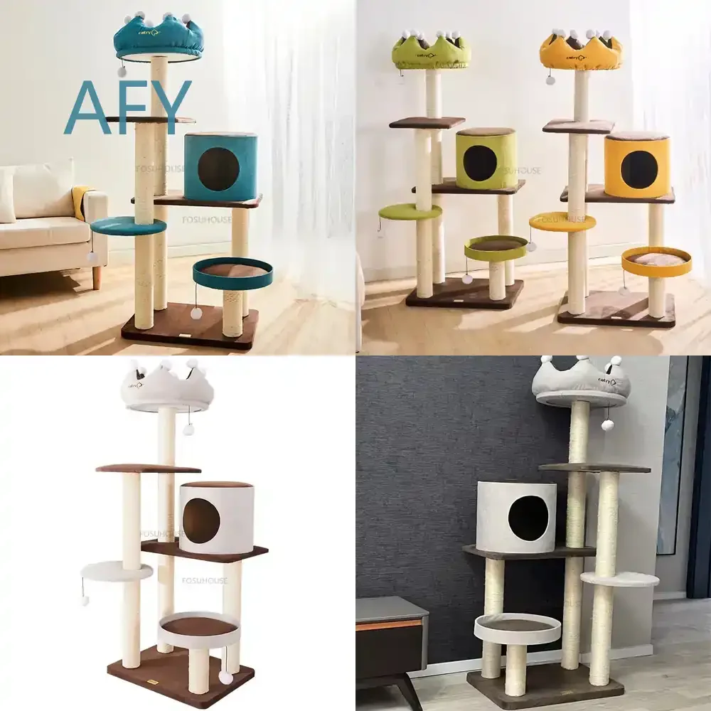 Modern Crown Cat Climbing Frame for Cats for Pet Furniture for Cat Scratching Board for Personality Leisure Pet Supplies for
