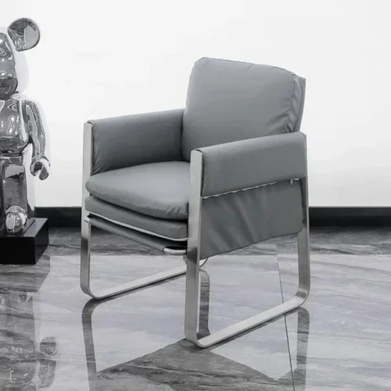 كرسي حلاق مريح عالي التحمل، واقي داخلي للتجميل، كرسي فولاذي، مصفف شعر قابل للتعديل، أثاث صالون سيلا باربيريا #3