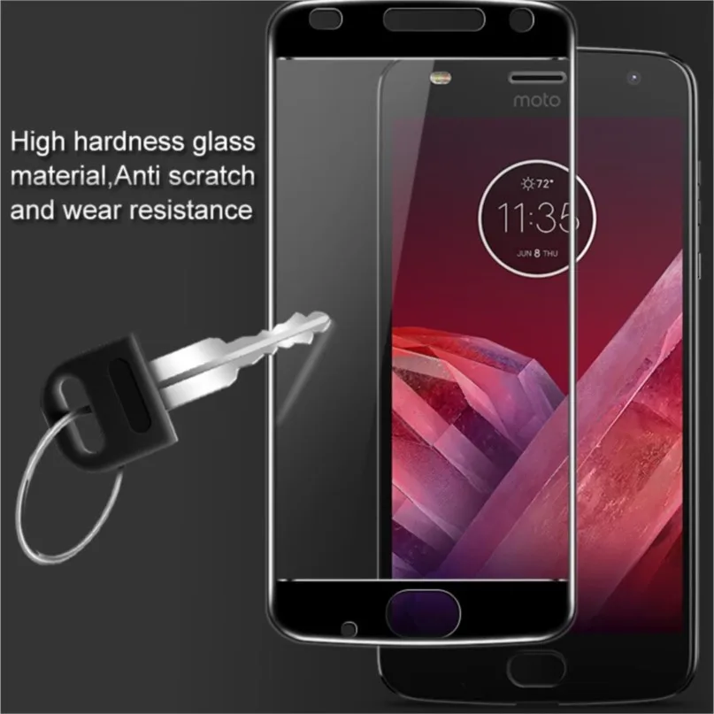 3d tempered glass on for motorola moto z2 play full cover protective film front cover screen protector for moto z2 play guard