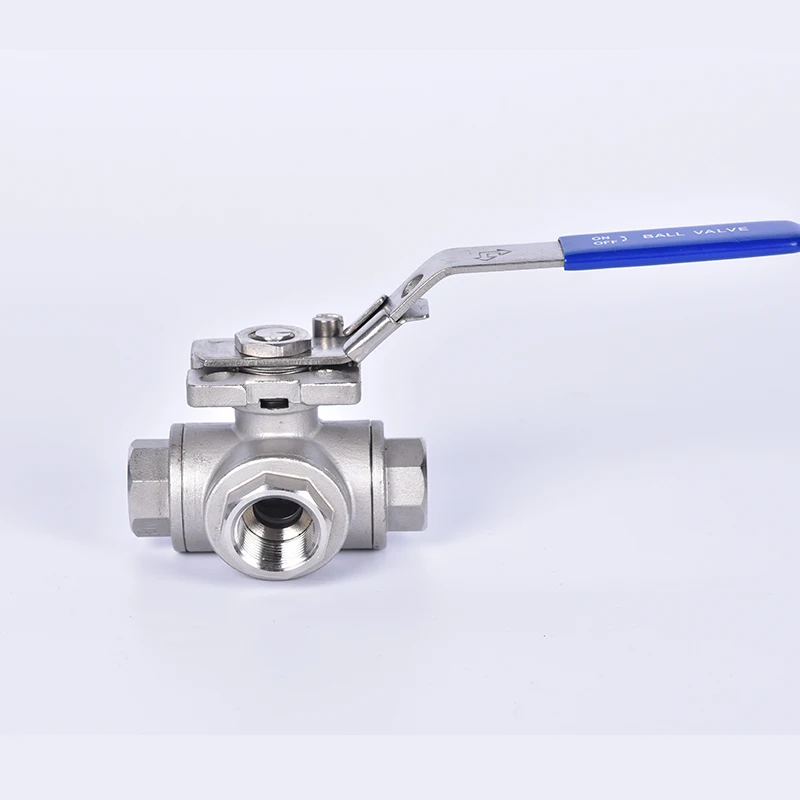 304-Kugelhahn mit Dreiwege-L-T-Bohrung und Innengewinde