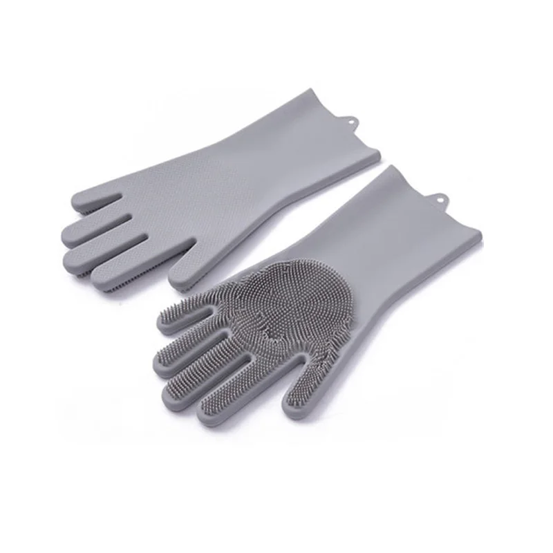 Gants Magiques en Caoutchouc de Silicone pour Livres de Vaisselle, Outil de Nettoyage de Cuisine, 1 Paire