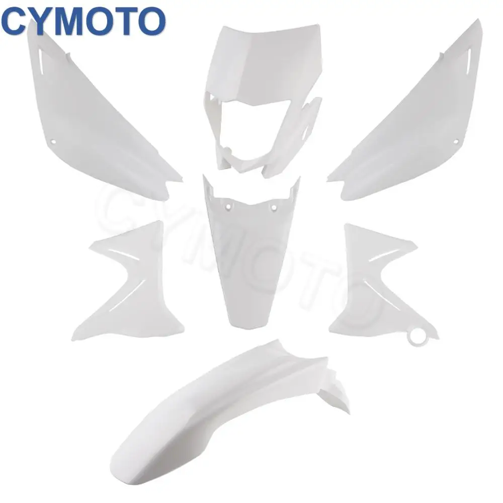 Motorcycle Full Fairing Kits Head Light Cover Mudguard Side Panels Tank Protecter Black Blue White For Yahama XTZ 125