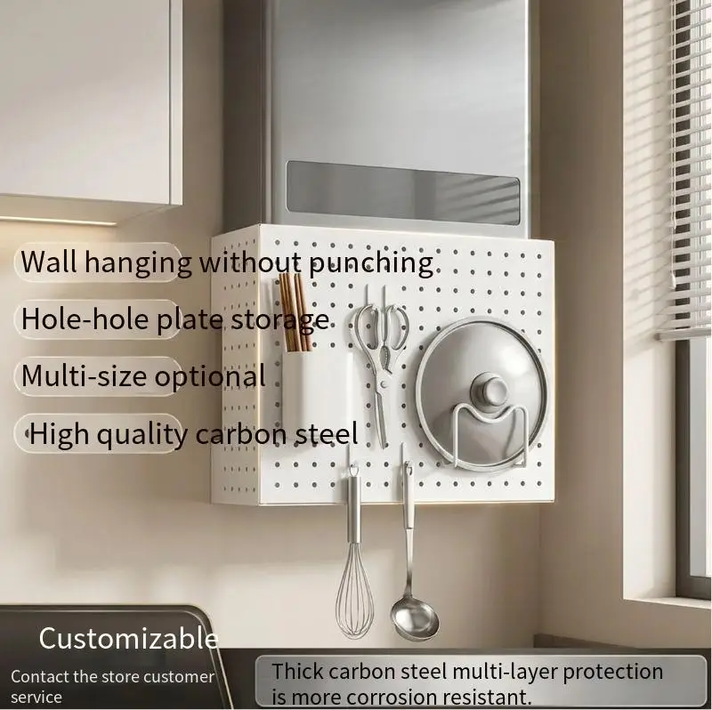 For Custom Water Heater Cover, Kitchen Pipe Concealer & Pegboard Organizer