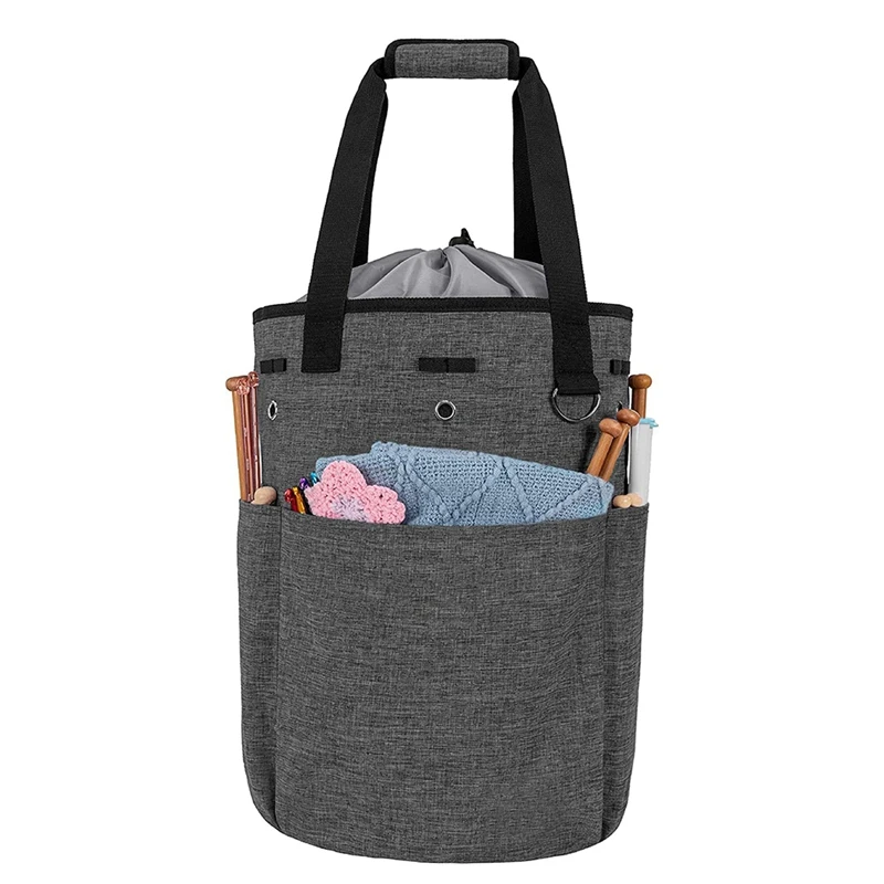 

Knitting Tote Bag Yarn Storage Bag For Knitting Needles Crochet Hooks And Sewing Accessories DIY Sewing Kit Bag For Mom