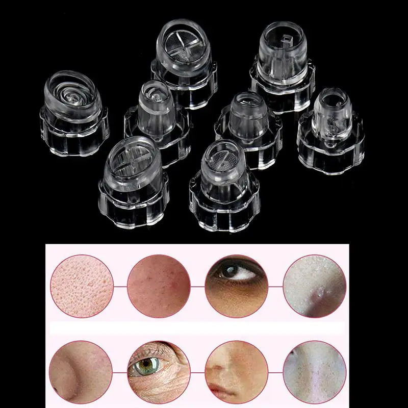 8PCS/Pack Plastic Replacement Tip Heads Spare Parts Fit Hydro Water Oxygen Dermabrasion Facial Skin Machine