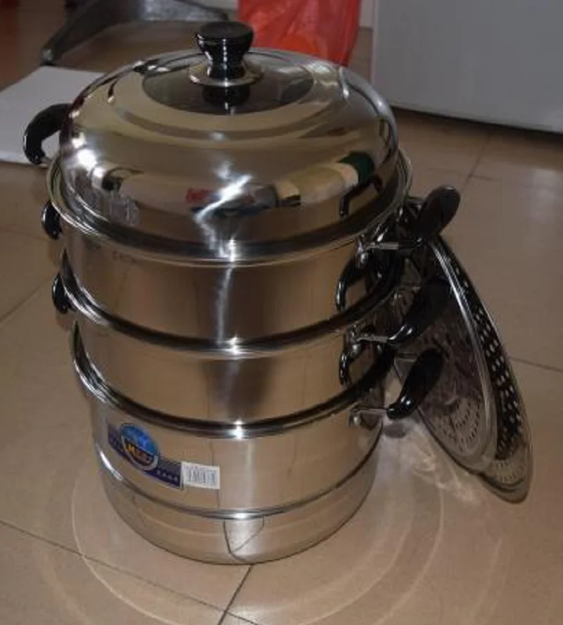 220V Samnsie Stainless Steel Electric Steamer with Large Capacity and Multi-Functionality for Home and Commercial Use DS