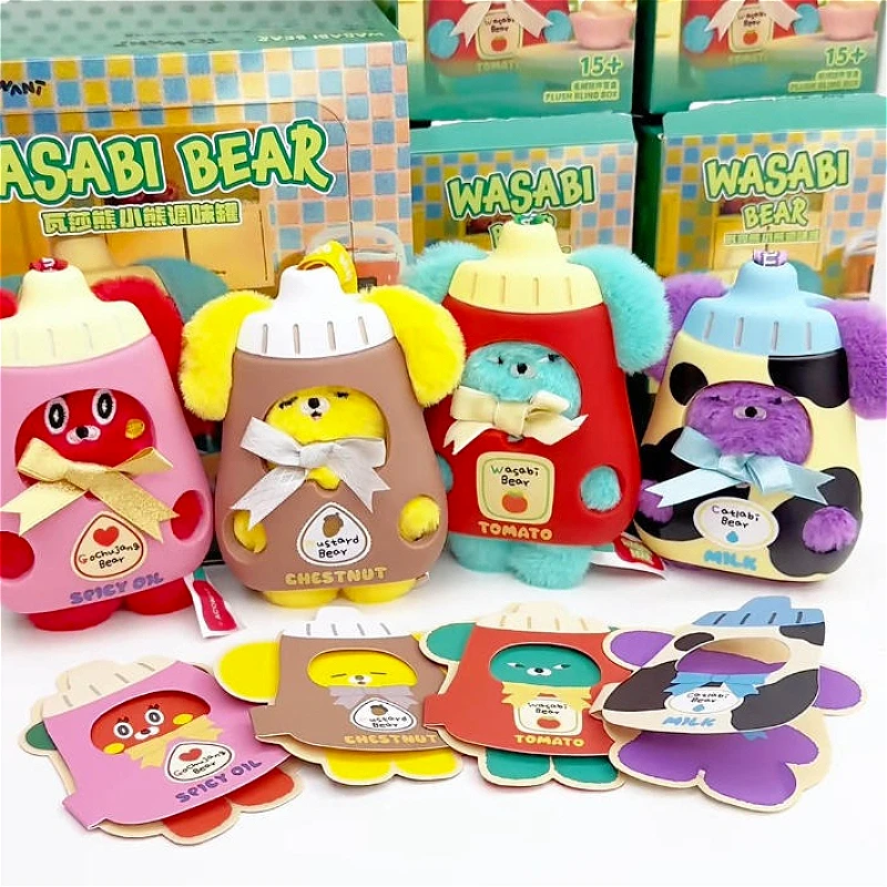 Caja ciega de condimento de oso Wasabi, figuras de Anime, caja misteriosa, llavero bonito, bolsa sorpresa, colgante, muñeca, juguetes de moda, regalo exquisito