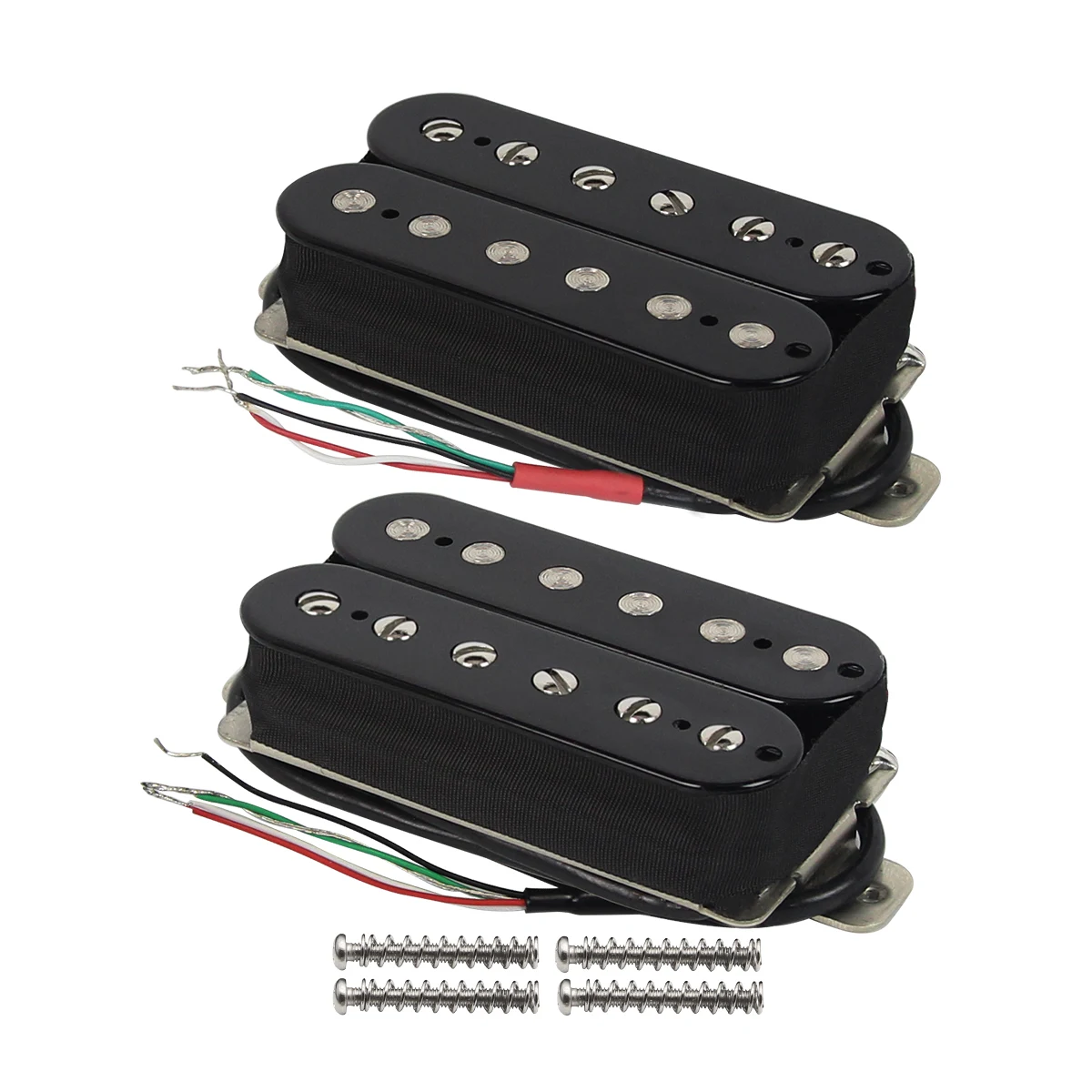 NEW 2PCS Alnico 2 Guitar Humbucker Pickups Neck Bridge Pickups Set Black Guitar Parts