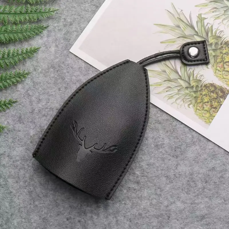 1pc Christmas Elk Key Case Cute Pull Out PU Leather Key Wallet Pocket Key Holder Leather Keychain