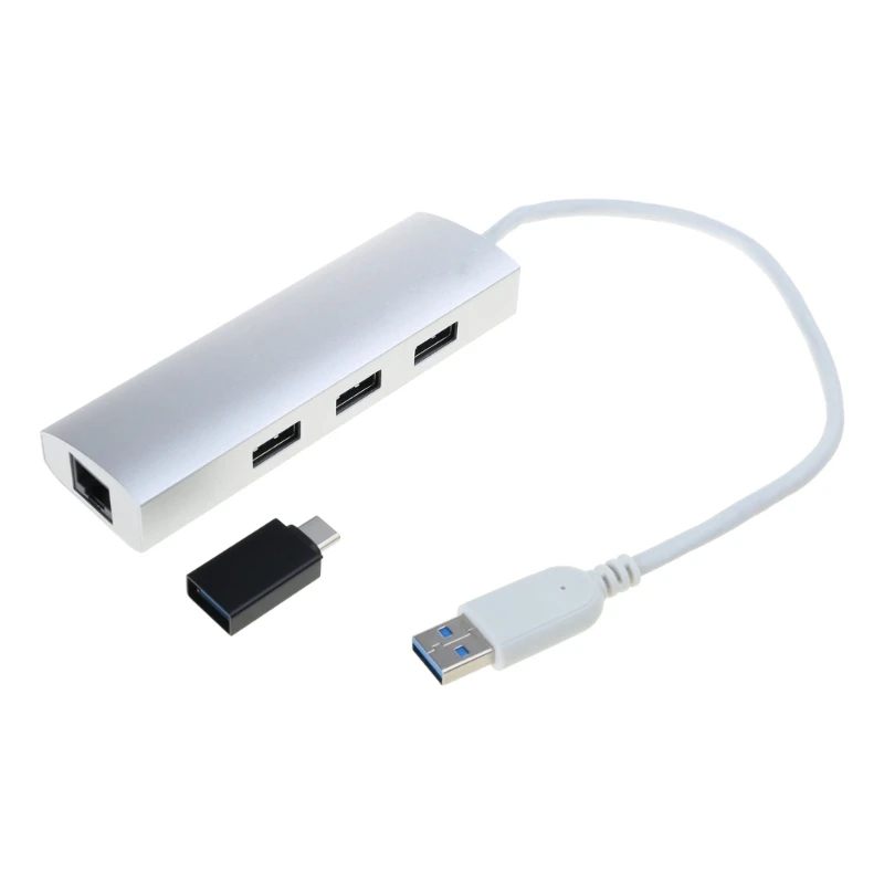 

USB3.0 to Ethernet Adapters Gigabits USB Hub Ethernet Networking USB Expander