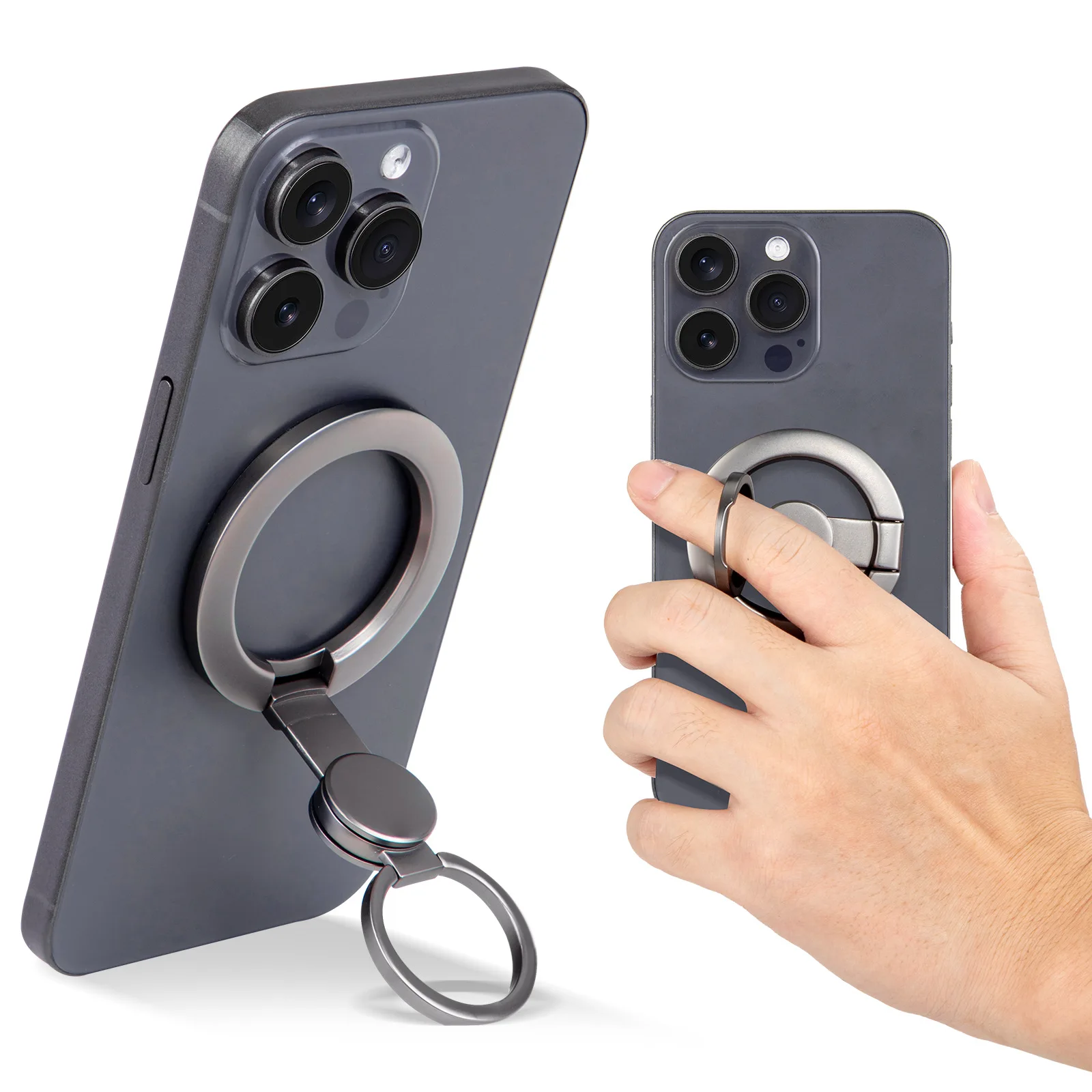 Foldable Phone Finger Ring Holder Magnetic Smartphone Stand & Fidget Spinner for Magsafe iPhone 17 16 15 14 13 12 Pro Max Mount