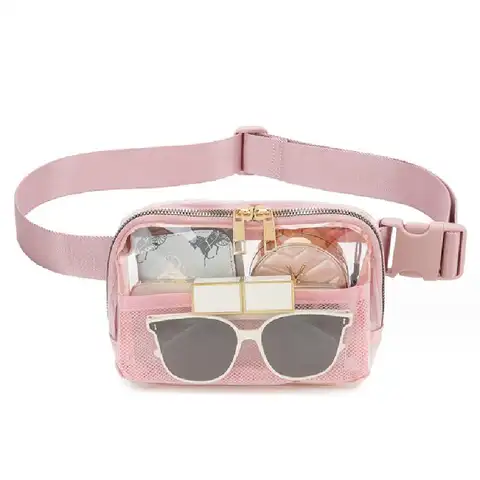 Fashionable Versatile Transparent Waist bag Nylon Waterproof Chest Bag Outdoor Sports Running Crossbody Waterproof  Waist Bags