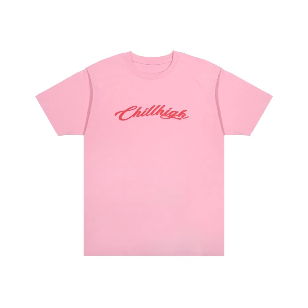 Serie simple e informal, mangas cortas básicas de algodón puro multicolor con estampado pesado