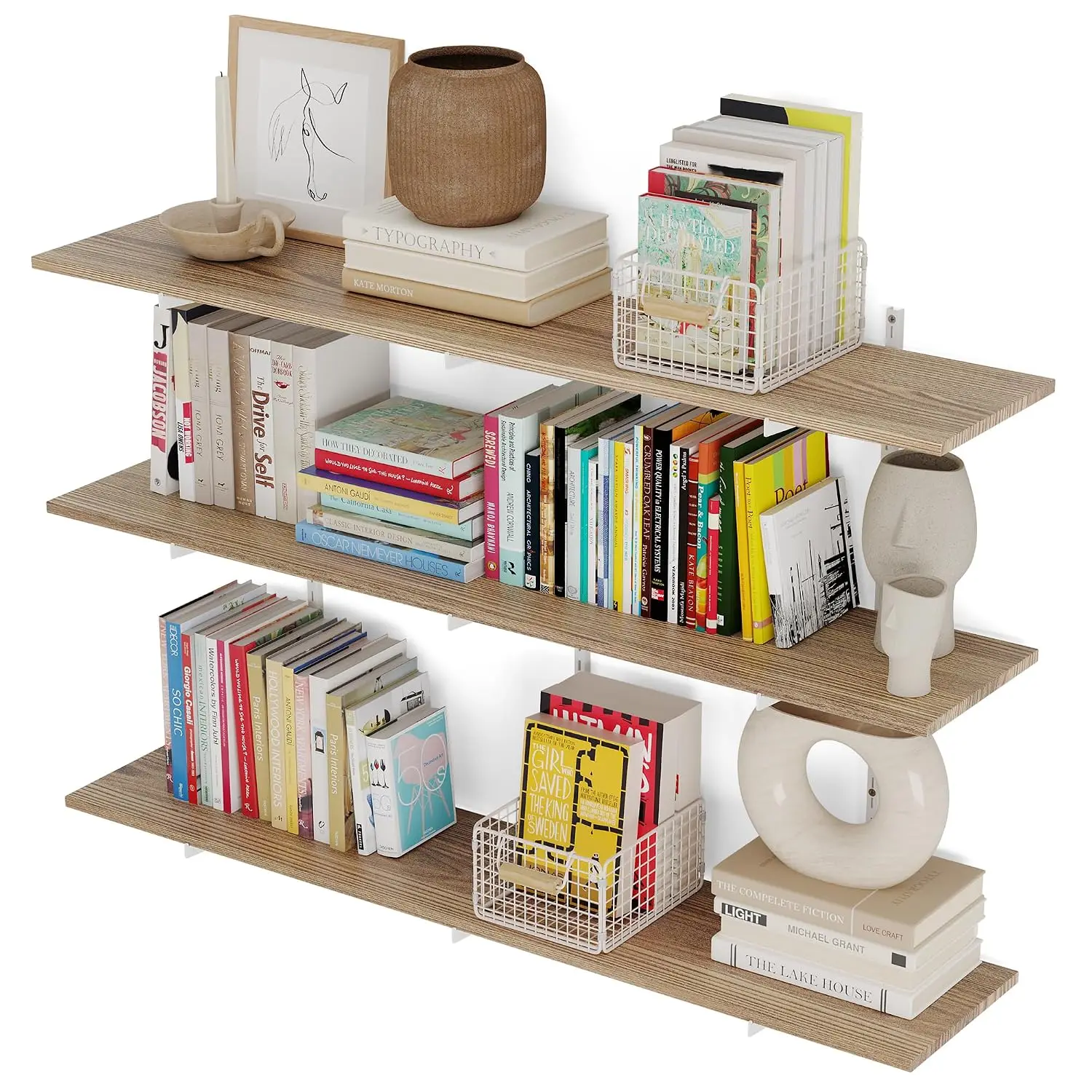 Rustic Floating Wall Shelf 48