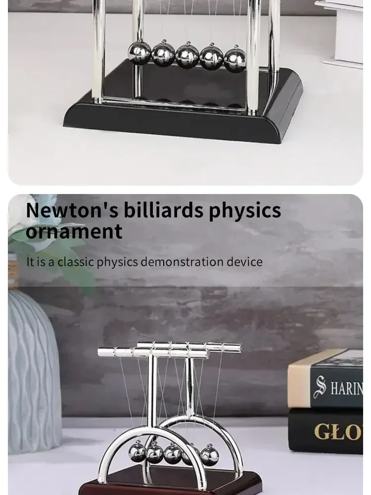 Newtons Wiege, Balance, Stahlkugel, Lehrmittel, Physik, Wissenschaft, Pendel, Desktop-Spielzeug, Stressabbau, Geschenke, Heimdekoration – Detail 7