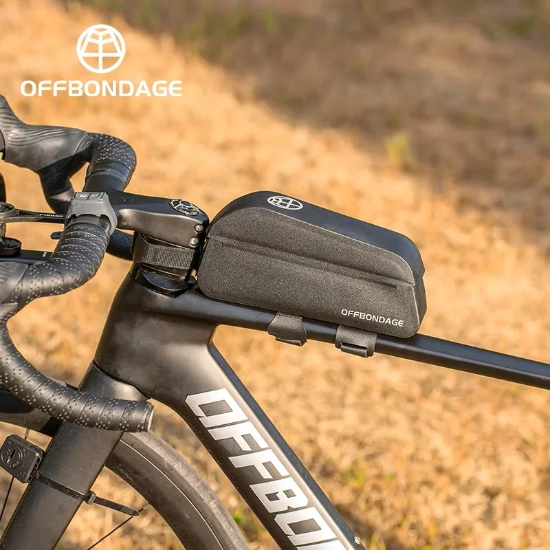 OFFBONDAGE Fahrrad-Oberrohrtasche Lenkertasche Magnetische Befestigung Wasserdicht Kopfhöreranschluss Große Kapazität MTB Rennrad