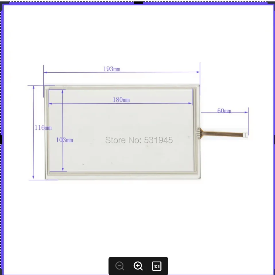 ZhiYuSun NEW Touch Screen  193mm*116mm 8inch  glass  193*116 for GPS  TABLE  commercial use for AT080TN16
