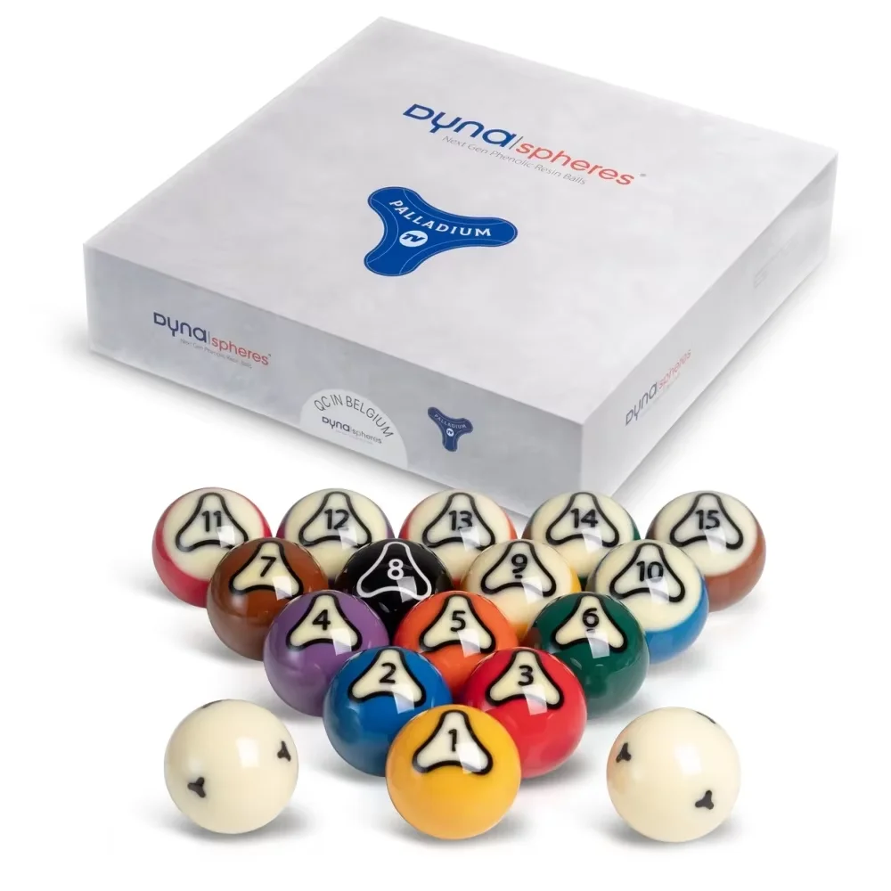 

Original Authentic DYNA SPHERE Top Quality A Grade Next Gen Phenolic Resin Billiard (57.2mm) 2-1/4" Pool Ball Set