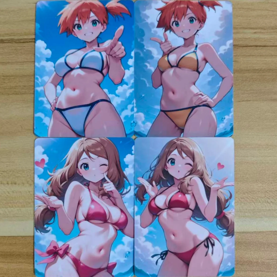 8-teiliges Set Trainer-Karten Pocket Monster Bikini Misty Serena Marnie Dawn Leaf DIY PTCG Animation Sammelkarten – Detail 2