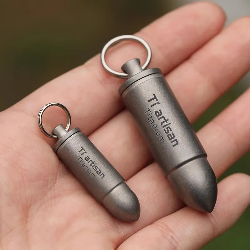 New Titanium Medicine Pill Bottles 1 pc Waterproof Necklace Pendants Perfume Bottles Box