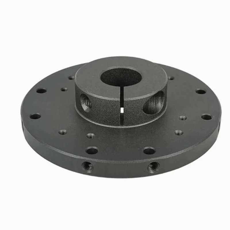 

CNC Machining Part Custom Machine Parts Manufacturer Aluminum Alloy Black Porous Flange Coupling