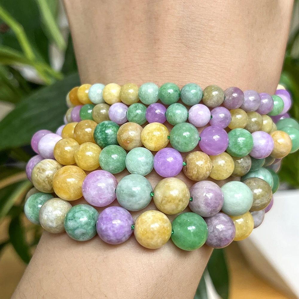 Natural Stone Beads 6/8/10mm Multicolor Angelite Jasper Round Beads For Jewelry Making DIY Bracelets Necklaces Crafts 15inches