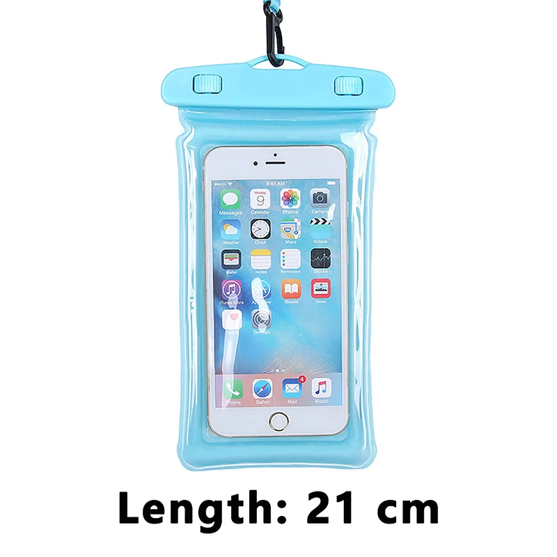Universele waterdichte tas voor mobiele telefoons met touchscreen Zwemmen Drifting Zelfsluitende tas PVC transparante telefoonhoes