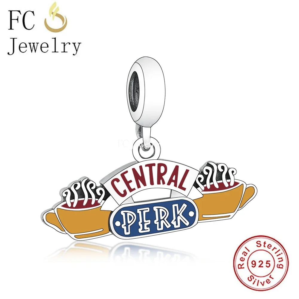 Fit Original Pan Charms Bracelet 925 Silver Friends Coffee Umbrella Sofa Central Perk Bead For Making Women Berloque 2024 New