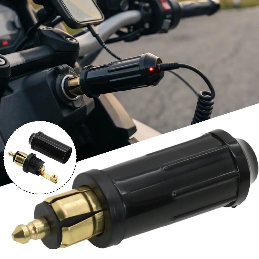 Motorcycle Cigarette Lighter Adapter Wide Voltage Converter Socket High Power Outlet For BMW DIN To European Plug Charger