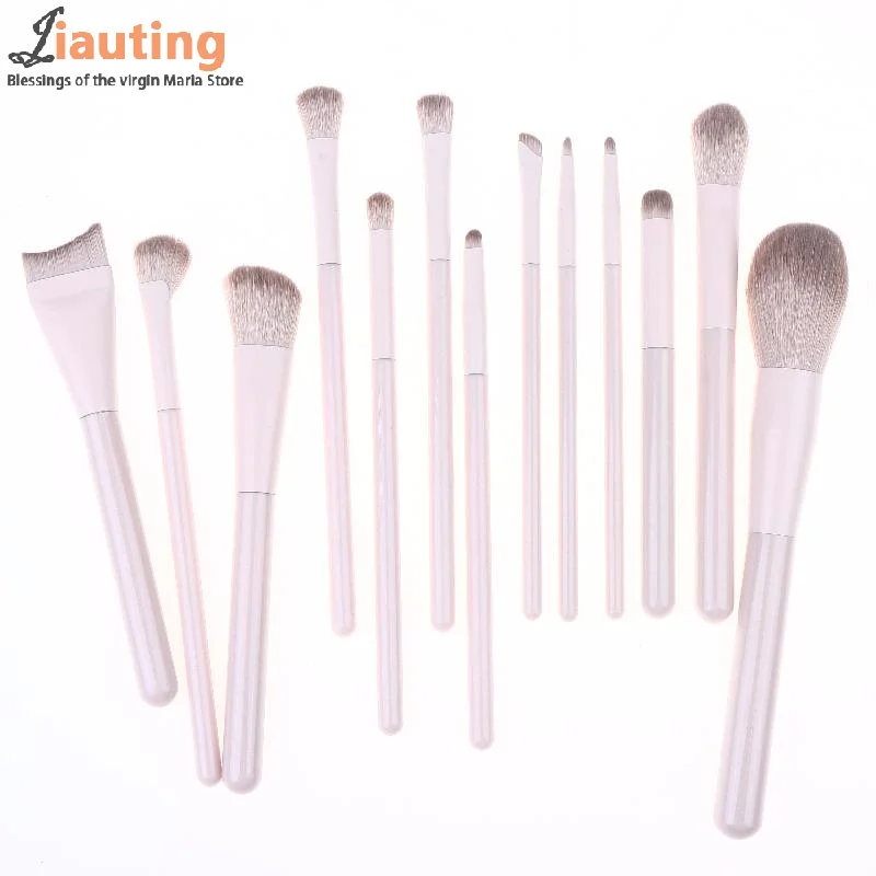 Juego de brochas de maquillaje, 13 Uds., corrector, colorete en polvo, sombra de ojos, resaltador, base, herramientas cosméticas de belleza