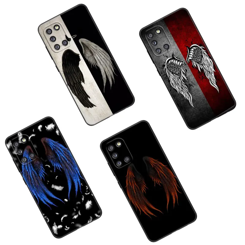 Fantasy Angel Girl Wings Phone Case For Samsung Galaxy A01 A03 Core A04 E A02 A05 A10 A20 A21 A30 A50 S A6 A8 + A7 Black Cover