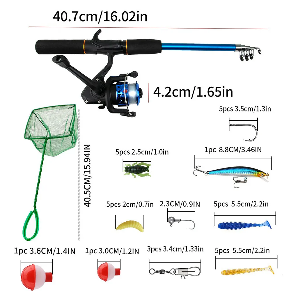 Imagem -02 - Tudo para Equipamento de Pesca Conjunto Completo Vara de Pesca Pólo Ferramentas Peixe Lure Carretel Acessórios Equipamento Telescópico Artigos Iscas Varas Isca