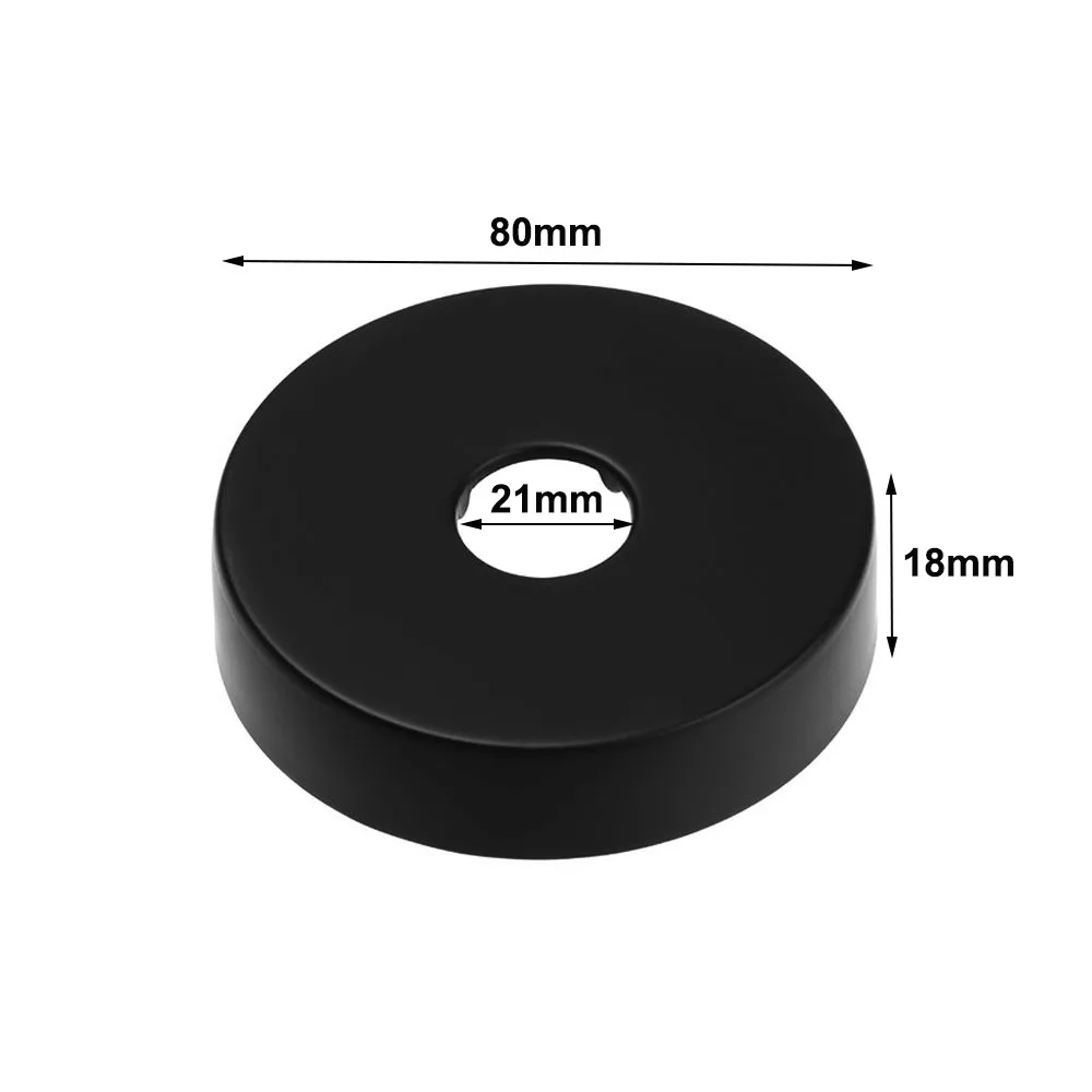 New Stainless Steel Shower Faucet Cover Black Chrome Finish Faucet Decorative Cover Trim Cover