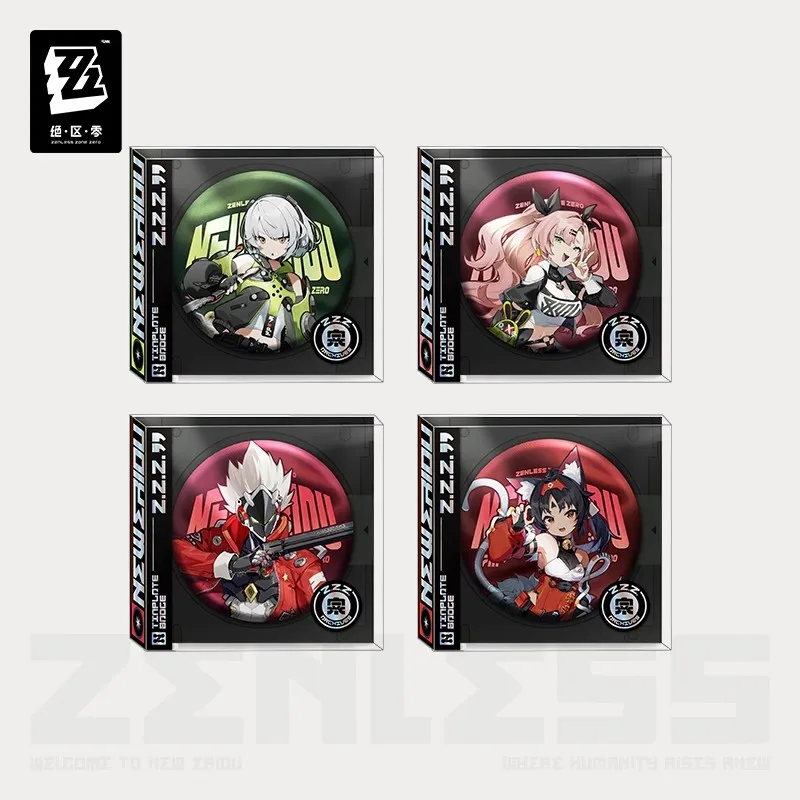 Zenless Zone Zero Official Genuine Anime & Game Peripherals Stand-up Series 58mm Tinplate Badge Brooch Cunning House DIY Gift