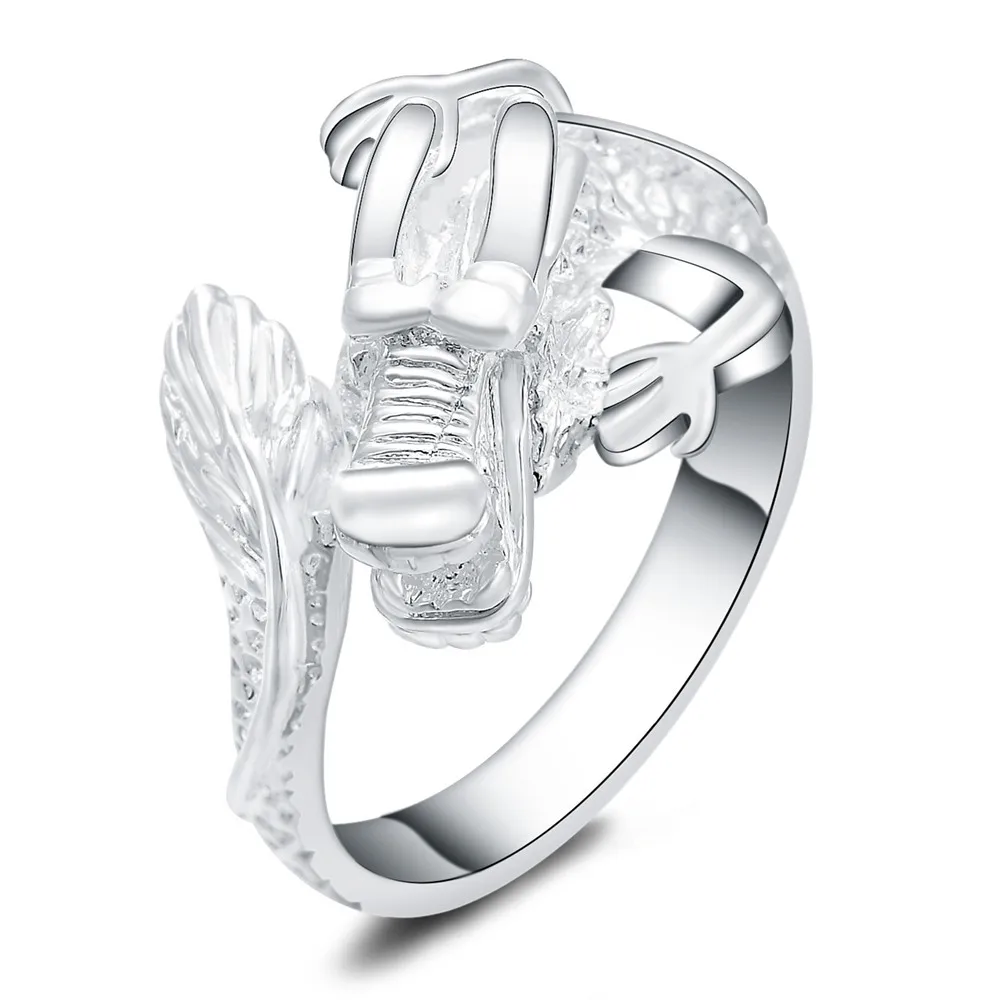 

925 Sterling Silver Dragon Ring For Men Women Wedding Engagement Party Fashion Charm Jewelry