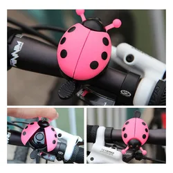 Cartoon Beetle Ladybug Bicycle Bell para crianças, Lovely Bike Ride Horn Alarm, Acessórios de bicicleta