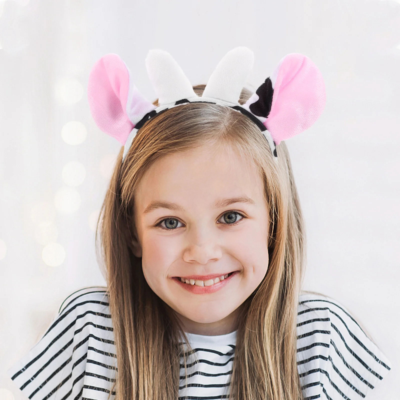 Adorável orelha de vaca bandana halloween animal cosplay traje dos desenhos animados vaca orelha hairband crianças bandana festa vestir-se acessório de cabelo