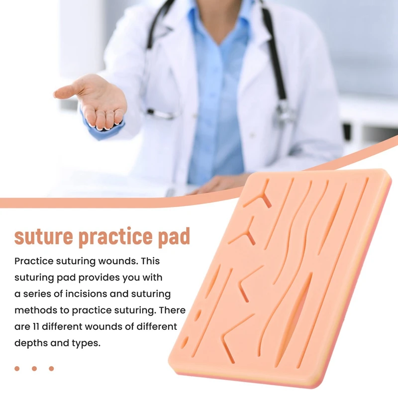 Skin Suture Training Kit Pad Suture Training Kit Suture Pad Trauma Accessories For Practice And Training Use