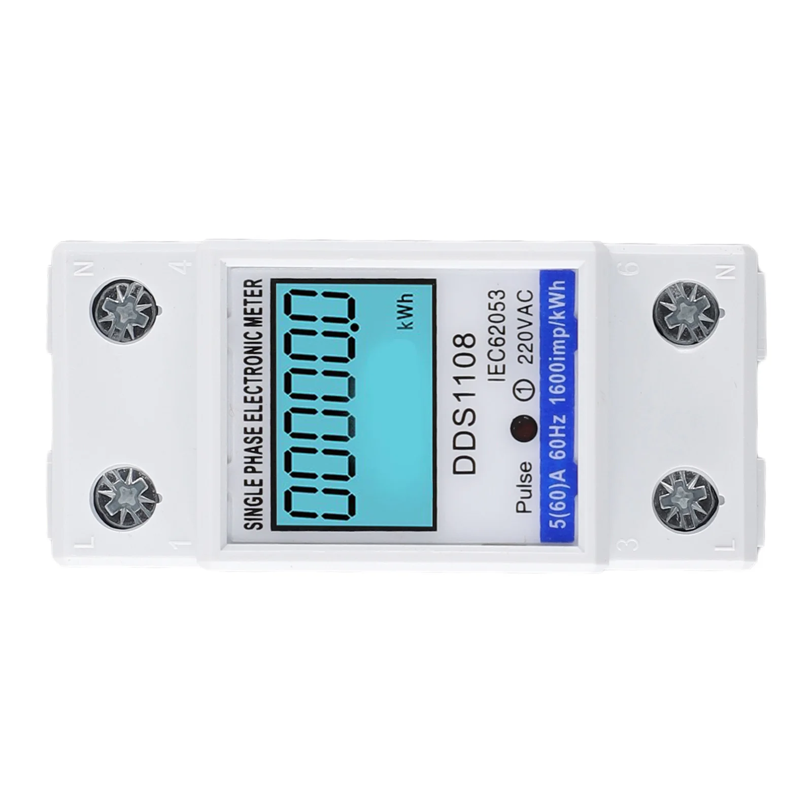 

Embedded End Cover Energy Meter No Reset Button White With Backlight Without Backlight Backlight Energy Meter New