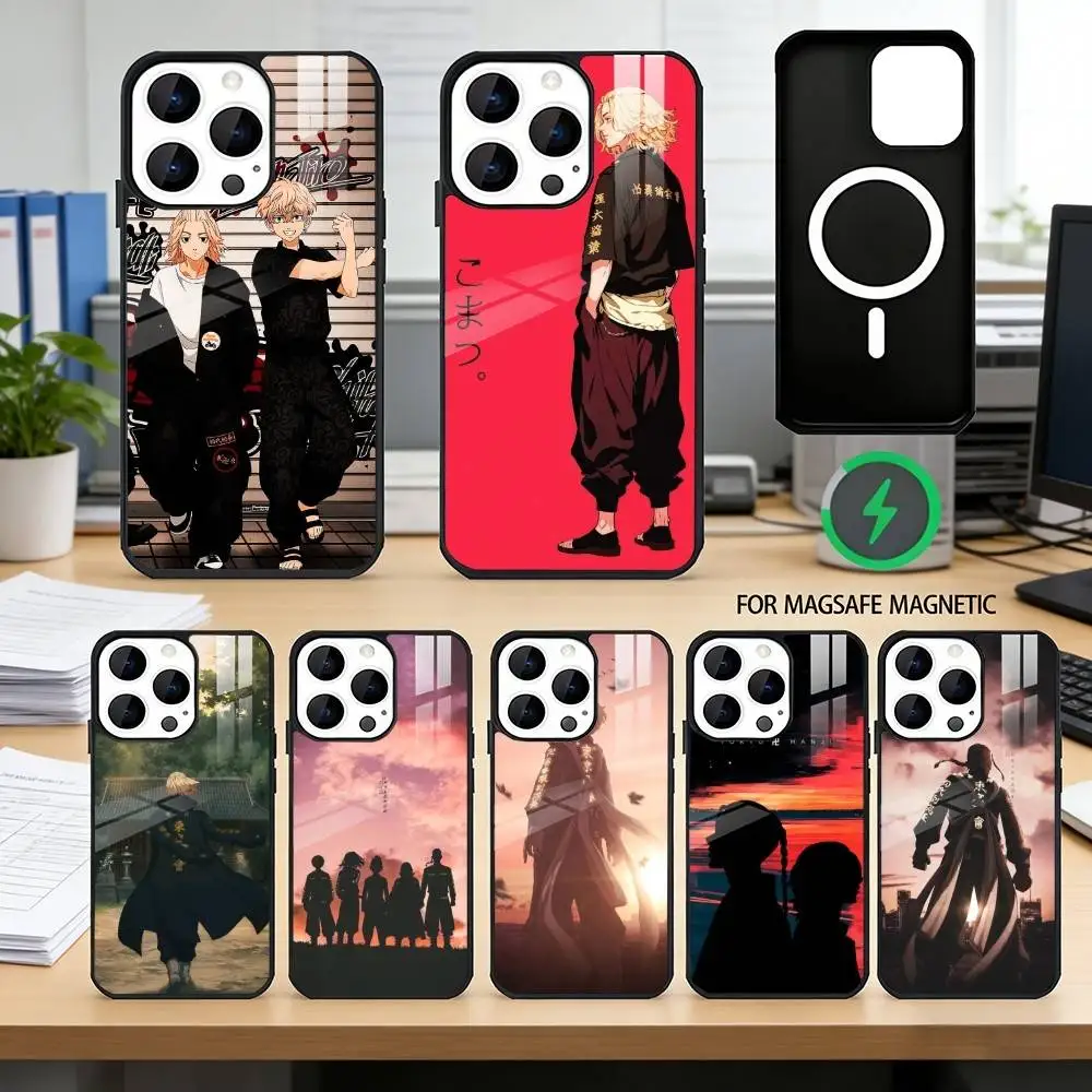 

Mikey&Draken Tokyo Revengers Phone Case For iPhone17,16,15,14,13,12,11Plus,Pro Magnetic with Magsafe Wireless Charging